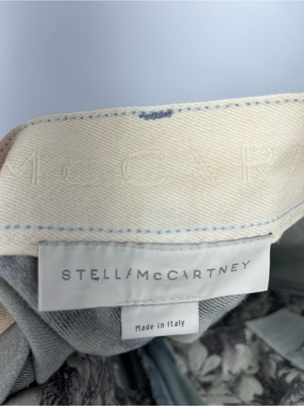 Stella McCartney Skinny Jeans colorblock bleach blue 0655 white green utility 28 - Picture 11 of 16